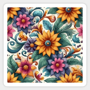 Abstract Flower Sticker